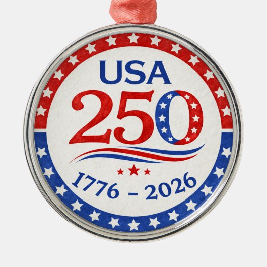 America 250 Semiquincentennial  Keepsake メタルオーナメント (正面)