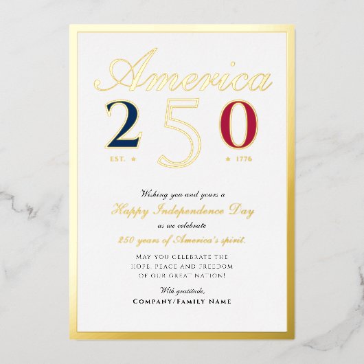 America 250 Semiquincentennial Patriotic Blue 箔シーズンカード (正面)