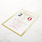 America 250 Semiquincentennial Patriotic Red 箔シーズンカード (回転した状態)