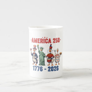 America 250 Silly Geese Funny Patriotic Coffee Mug ボーンチャイナマグカップ