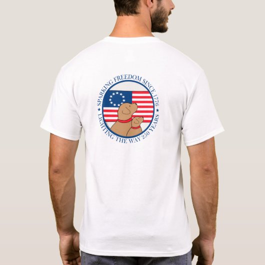 America 250 Sparking Freedom Men Short Sleeve Tシャツ (裏面)