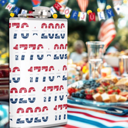 America 250 Stars & Stripes 1776 2026 Lettering フラスク