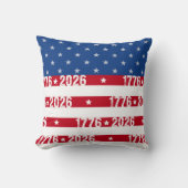America 250 Stars & Stripes 1776 2026 Numbers クッション (正面)