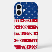 America 250 Stars & Stripes 1776 2026 Numbers Case-Mate iPhoneケース (裏面)
