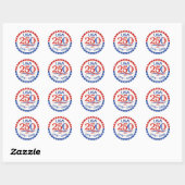 America 250 Sticker 1776 2026 Patriotic USA ラウンドシール (シート)
