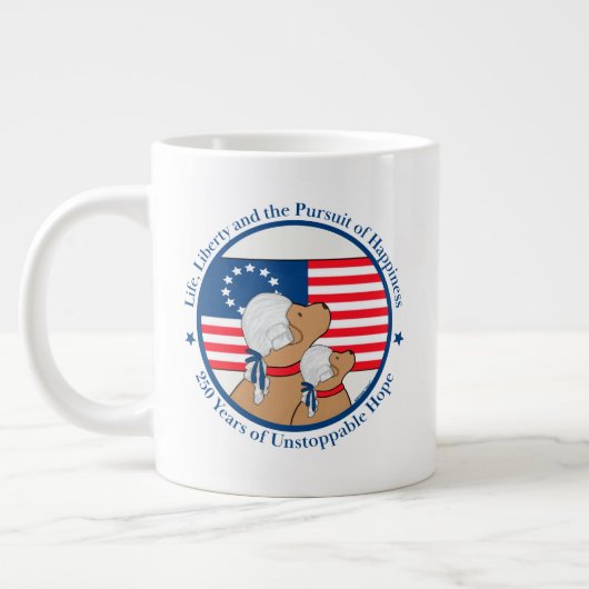America 250 Year Anniversary Founding Fathers ジャンボコーヒーマグカップ (左)
