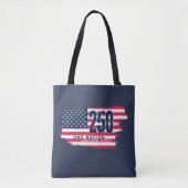  America 250 Years 1776 2026 250th Anniversary トートバッグ (正面)