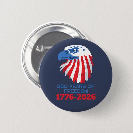  America 250 Years 1776 2026 250th Anniversary 缶バッジ (正面&裏面)