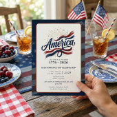 America 250 Years 4th of July Independence Day 招待状
