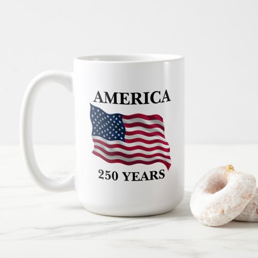 America 250 Years Flag コーヒーマグカップ (ドーナツ)