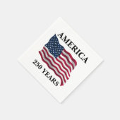 America 250 Years Flag スタンダードカクテルナプキン (角)