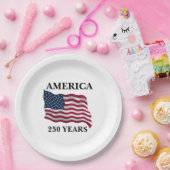 America 250 Years Flag ペーパープレート (パーティー)