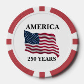 America 250 Years Flag ポーカーチップ (正面)
