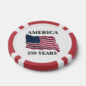 America 250 Years Flag ポーカーチップ (シングル)