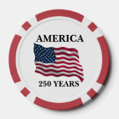 America 250 Years Flag ポーカーチップ (裏面)