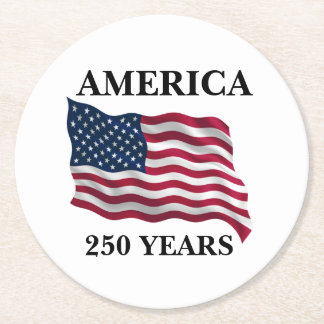 America 250 Years Flag ラウンドペーパーコースター