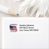 America 250 Years Flag ラベル (インサイチュ)