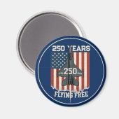 America 250 Years Flying Free Jet - 1776-2026  マグネット (正面/裏面)
