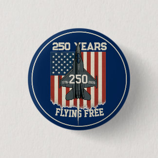 America 250 Years Flying Free Jet - 1776-2026  缶バッジ