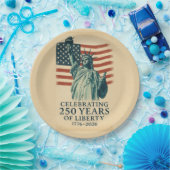 America 250 Years Liberty Patriotic Celebration ペーパープレート (パーティー)