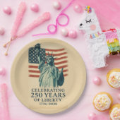 America 250 Years Liberty Patriotic Celebration ペーパープレート (パーティー)
