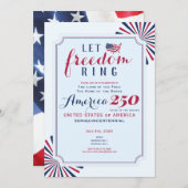 America 250 Years US Anniversary Let Freedom Ring 招待状 (正面/裏面)