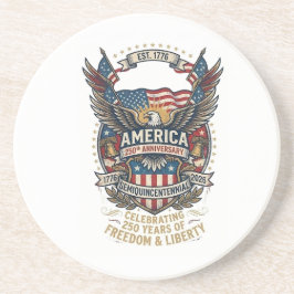 America 250th Americana 1776 Freedom Eagle USA コースター