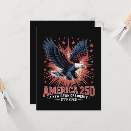 America 250th Anniversary  招待状 (正面/裏面インサイチュ)