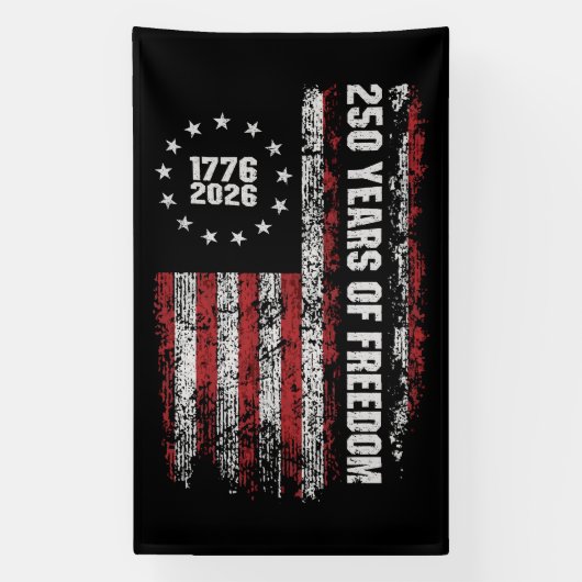 America 250th Anniversary • 1776–2026 横断幕 (縦)