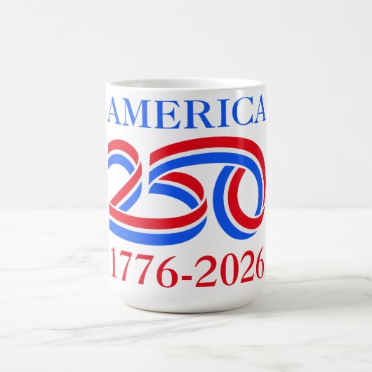 America 250th Anniversary 1776-2026 Patriotic  コーヒーマグカップ (中央)