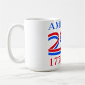 America 250th Anniversary 1776-2026 Patriotic  コーヒーマグカップ (左)
