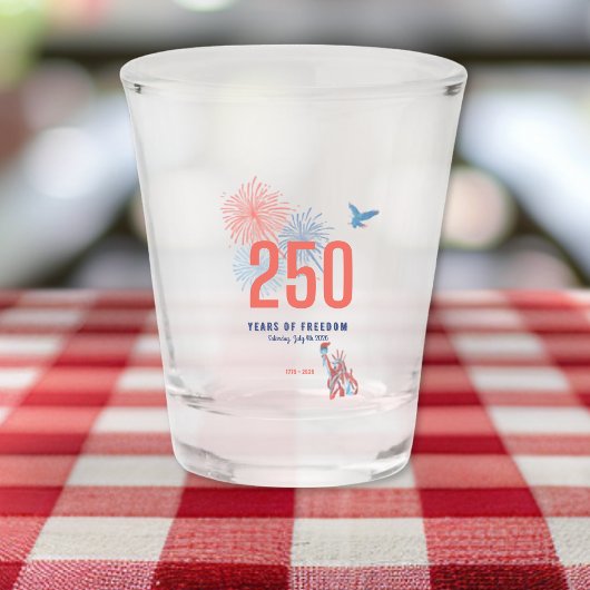 America 250th Anniversary 1776 2026 Patriotic ショットグラス