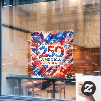 America 250th Anniversary 1776–2026 USA Patriotic  ウィンドウサイン