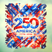 America 250th Anniversary 1776–2026 USA Patriotic  ウィンドウサイン (シート3)