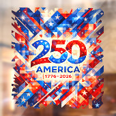 America 250th Anniversary 1776–2026 USA Patriotic  ウィンドウサイン (シート2)