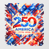 America 250th Anniversary 1776–2026 USA Patriotic  ウィンドウサイン (シート)