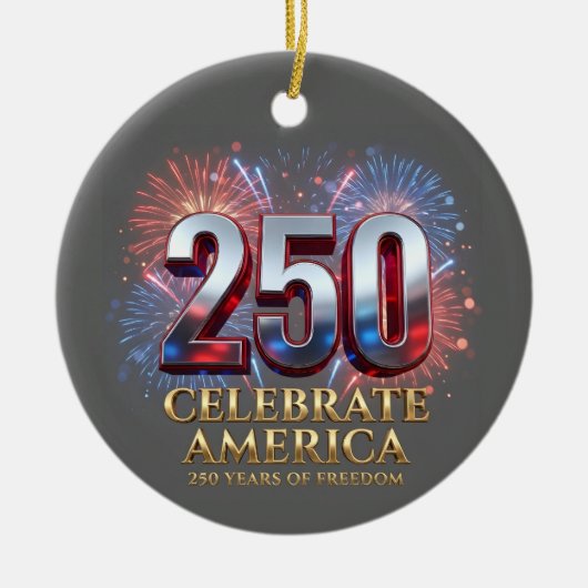America 250th Anniversary, 1776 Semiquincentennial セラミックオーナメント (正面)