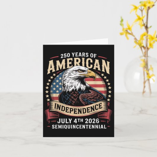 America 250th Anniversary Celebration 250 Years Am カード (黄色い花)