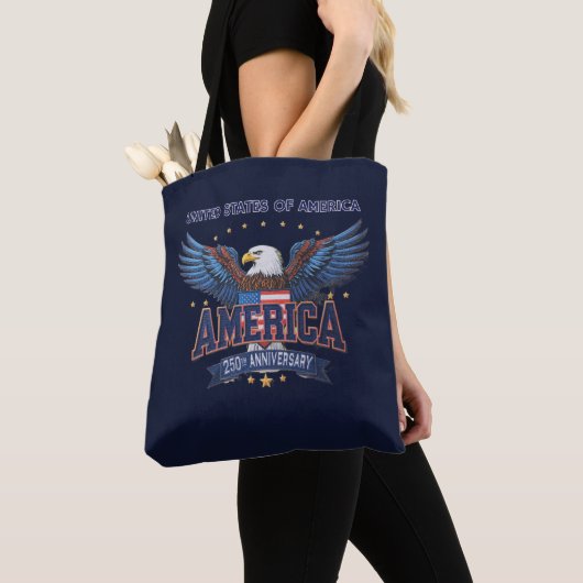 America 250th Anniversary Celebration Gift トートバッグ (クローズアップ)
