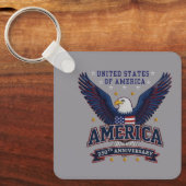 America 250th Anniversary Eagle Custom Keychain キーホルダー (正面)