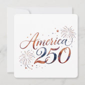 America 250th Anniversary Fireworks – Elegant  招待状 (正面)
