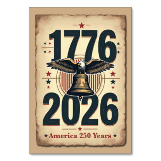 America 250th Anniversary Patriotic Historic  テーブルナンバー