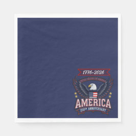 America 250th Anniversary Patriotic Paper Napkin スタンダードランチョンナプキン