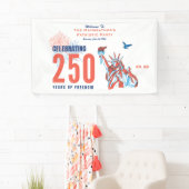 America 250th Anniversary Patriotic Welcome Banner 横断幕 (インサイチュ)