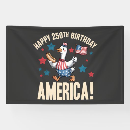America 250Th Anniversary Silly Patriotic Goose 横断幕 (横)