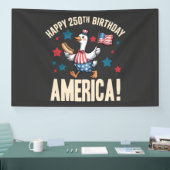 America 250Th Anniversary Silly Patriotic Goose 横断幕 (トレードショー)