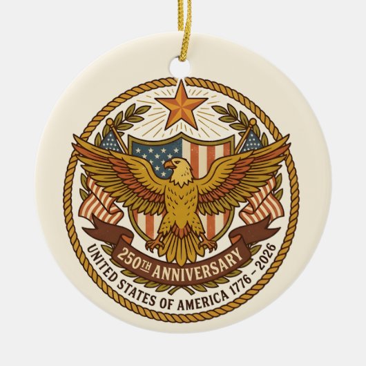 America 250th Anniversary USA 250th Ornament セラミックオーナメント (正面)