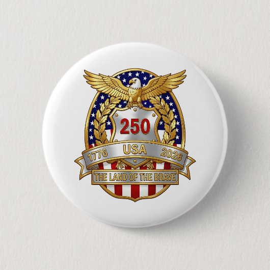 America 250th Birthday 缶バッジ (正面)