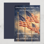 America 250th Birthday Fireworks Patriotic Card シーズンカード (正面/裏面)