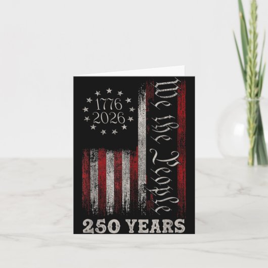 America 250th Birthday Us Flag 250 Years We The Pe カード (正面)